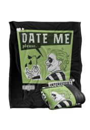 Warner Brothers Beetlejuice 2 50x60 Date Me Silky Touch Super Soft Throw Blanket in White - thumbnail 2