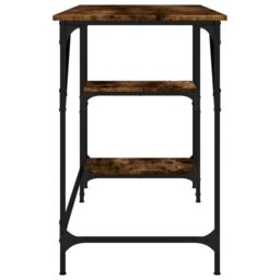 Berkfield Home Desk Smoked Oak 120x50x75 cm Metal & Engineered Wood in Brown - Size: 120 x 50 x 75 cm - thumbnail 6
