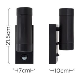ValueLights Trenley Black Outdoor Wall-Up Down Light - thumbnail 5