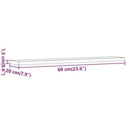 Berkfield Home Wall Shelves 4 pcs Old Wood 60x20x1.5 cm Engineered Wood in Brown - thumbnail 9