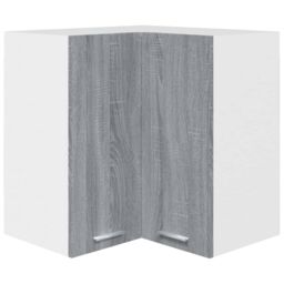 Berkfield Home Hanging Corner Cabinet Grey Sonoma 57x57x60 cm Engineered Wood - Size: 57 x 57 x 60 cm - thumbnail 2