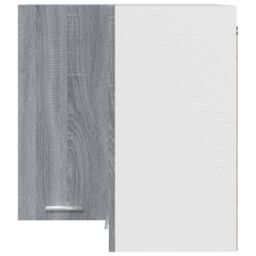 Berkfield Home Hanging Corner Cabinet Grey Sonoma 57x57x60 cm Engineered Wood - Size: 57 x 57 x 60 cm - thumbnail 5