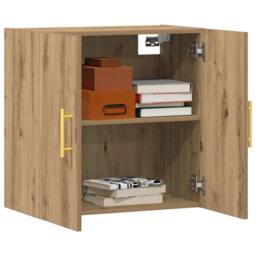 Berkfield Home Wall Cabinet Artisan Oak 60x31x60 cm Engineered Wood in Brown - Size: 60 x 31 x 60 cm - thumbnail 3