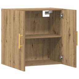 Berkfield Home Wall Cabinet Artisan Oak 60x31x60 cm Engineered Wood in Brown - Size: 60 x 31 x 60 cm - thumbnail 7