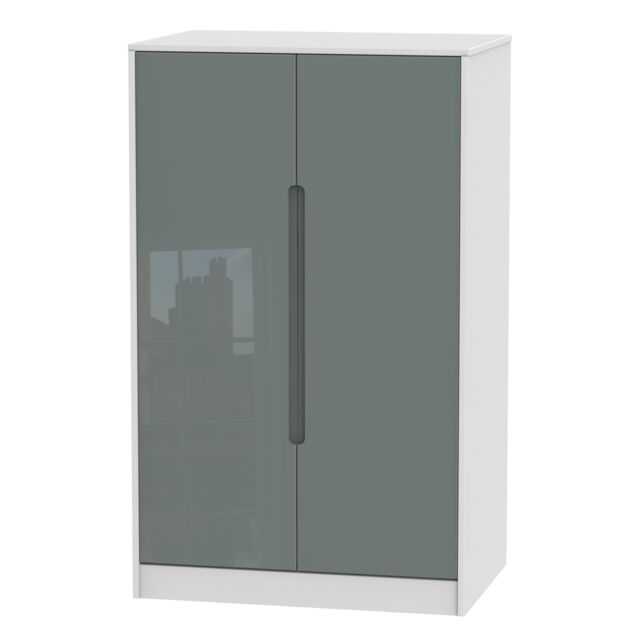 Ready Assembled 2 U Bristol 2 Door Midi Wardrobe (Ready Assembled) in Light Grey