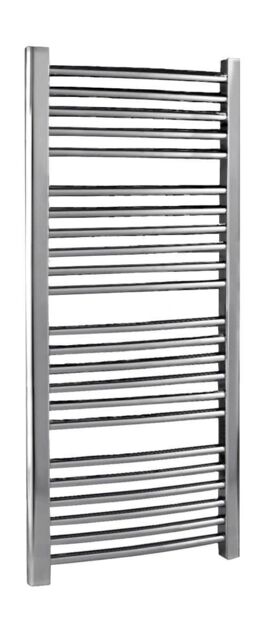 Balterley Heated Vertical Towel Rail Curved Rails 1126 BTU Chrome 1100x 500mm in Silver - image 1