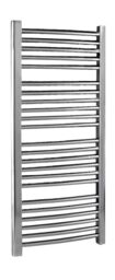 Balterley Heated Vertical Towel Rail Curved Rails 1126 BTU Chrome 1100x 500mm in Silver - thumbnail 1