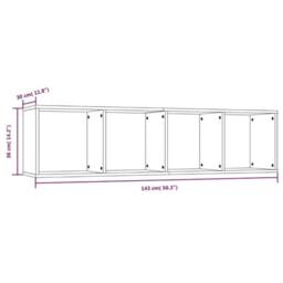 Berkfield Home Classic Book Cabinet/TV Cabinet Grey Sonoma 143x30x36cm Engineere - Size: 143 x 30 x 36 cm - thumbnail 8