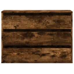 Berkfield Home Corner Chest of Drawers Smoked Oak 80x41x58 cm Engineered Wood in Brown - Size: 80 x 41 x 58 cm - thumbnail 4