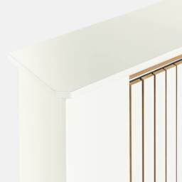 OHS Ribbed Small Radiator Cover Slatted Engineered Wood in Cream - thumbnail 5