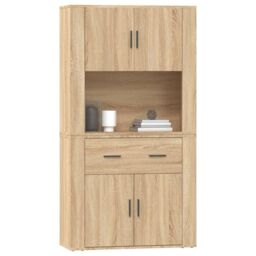 Berkfield Home Highboard Sonoma Oak Engineered Wood in Brown - thumbnail 6
