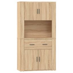 Berkfield Home Highboard Sonoma Oak Engineered Wood in Brown - thumbnail 2