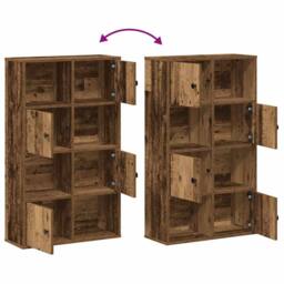 Berkfield Home Bookcase Old Wood 60x24x101.5 cm Engineered Wood in Brown - thumbnail 8