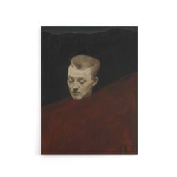 "Artery8 Magnus Enckell Portrait of Bruno Aspelin Canvas Wall Art Print in Red - Size: W12"" x H16""" - thumbnail 1