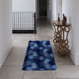 Benjamin Tate Design Dark Blue Sky With Gold Foil Constellations Runner Rug in Natural - Size: 67 cm x 230 cm - thumbnail 3