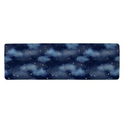 Benjamin Tate Design Dark Blue Sky With Gold Foil Constellations Runner Rug in Natural - Size: 67 cm x 230 cm - thumbnail 1