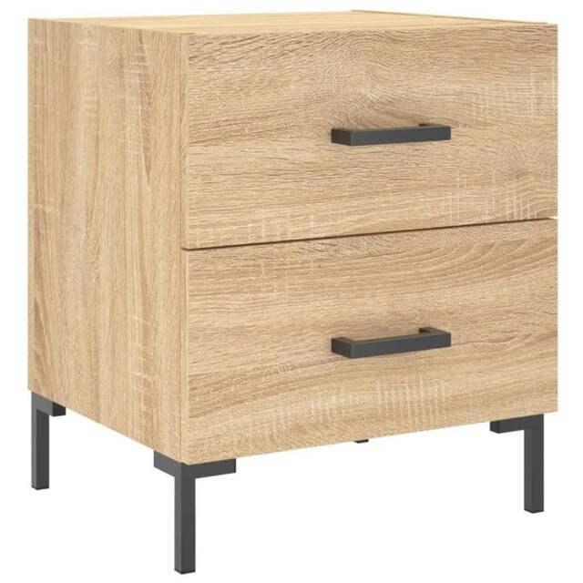 Berkfield Home Bedside Cabinet Sonoma Oak 40x35x47.5 cm Engineered Wood in Light Tan - image 1