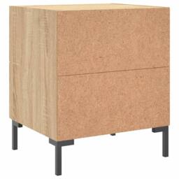 Berkfield Home Bedside Cabinet Sonoma Oak 40x35x47.5 cm Engineered Wood in Light Tan - thumbnail 8