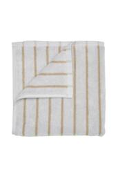 Blomus ARTO Bath Towel with Narrow Stripes 70 x 140 cm - Micro Chip/Tan in Light Grey - thumbnail 2