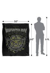 Warner Brothers Supernatural Winchester Bros Silky Touch Super Soft Throw Blanket in White - thumbnail 5