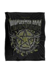 Warner Brothers Supernatural Winchester Bros Silky Touch Super Soft Throw Blanket in White - thumbnail 1