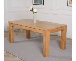 Thats Furniture Dakot 182 x 92cm Oak Large Dining Table & 6 Washington Leather Chairs in Black - Size: 182 x 92 cm - thumbnail 3