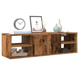 Berkfield Home Wall Cabinet Old Wood 101x30x29 cm Engineered Wood in Brown - Size: 101 x 30 x 29 cm - thumbnail 2