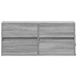 Berkfield Home TV Wall Cabinet with LED Lights Grey Sonoma 100x31x45 cm - Size: 100 x 31 x 45 cm - thumbnail 6