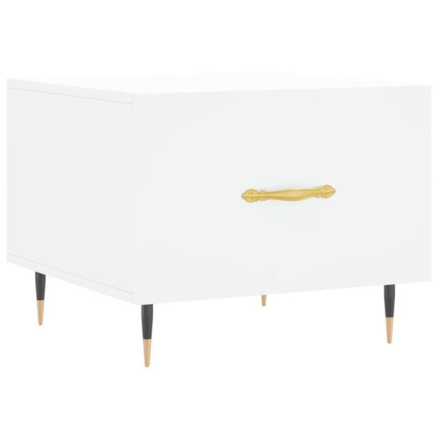 Berkfield Home Coffee Table White 50x50x40 cm Engineered Wood - Size: 50 x 50 x 40 cm - image 1
