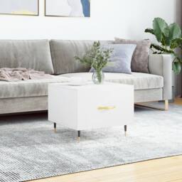 Berkfield Home Coffee Table White 50x50x40 cm Engineered Wood - Size: 50 x 50 x 40 cm - thumbnail 2
