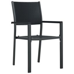 Berkfield Home 5 Piece Garden Dining Set Black - thumbnail 4