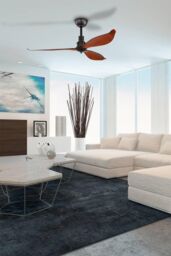 Eglo Lagos 52 Redwood & Black Steel Ceiling Fan - thumbnail 2