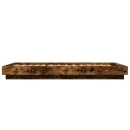 Berkfield Home Bed Frame with LED Lights without Mattress Smoked Oak 90x190cm in Brown - Size: 90x190 cm - thumbnail 6
