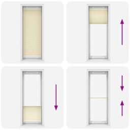 Berkfield Home Pleated Blind Cream 70x200 cm Fabric Width 69.4 cm Polyester - thumbnail 5