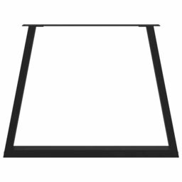Berkfield Home Dining Table Legs V-Shape 3 pcs Black 90x(72-73.3) cm Steel - thumbnail 5
