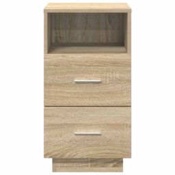 Berkfield Home Bedside Cabinets 2 pcs with 2 Drawers Sonoma Oak 36x36x68 cm in Brown - Size: 36 x 36 x 68 cm - thumbnail 4