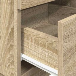 Berkfield Home Bedside Cabinets 2 pcs with 2 Drawers Sonoma Oak 36x36x68 cm in Brown - Size: 36 x 36 x 68 cm - thumbnail 9