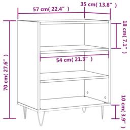 Berkfield Home Sideboard Concrete Grey 57x35x70 cm Engineered Wood - Size: 57 x 35 x 70 cm - thumbnail 9