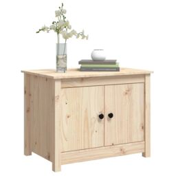 Berkfield Home Coffee Table 71x49x55 cm Solid Wood Pine in Brown - Size: 71 x 49 x 55 cm - thumbnail 4