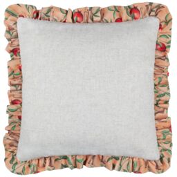 Wylder Tropics Okara Elephant Printed Ruffle Cushion in Peach - Size: 50 cm x 50 cm - thumbnail 2
