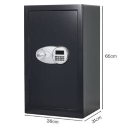 Levede 85L Safe Fireproof Security Box Home Office Cash Lock Deposit Password in Black - thumbnail 4