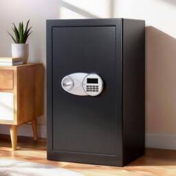 Levede 85L Safe Fireproof Security Box Home Office Cash Lock Deposit Password in Black - thumbnail 3