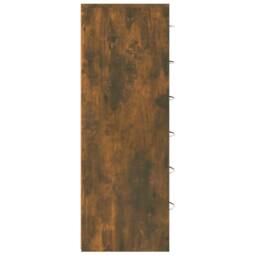 Berkfield Home Sideboard with 6 Drawers Smoked Oak 50x34x96 cm Engineered Wood in Brown - Size: 50 x 34 x 96 cm - thumbnail 6