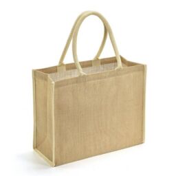 Brand Lab Tipped Jute Shopper in Medium Beige - thumbnail 1