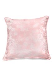 Dreams & Drapes 'Blossom' Premium Woven Jacquard Floral Filled Square Cushion in Light Pink - Size: 43 cm x 43 cm - thumbnail 1