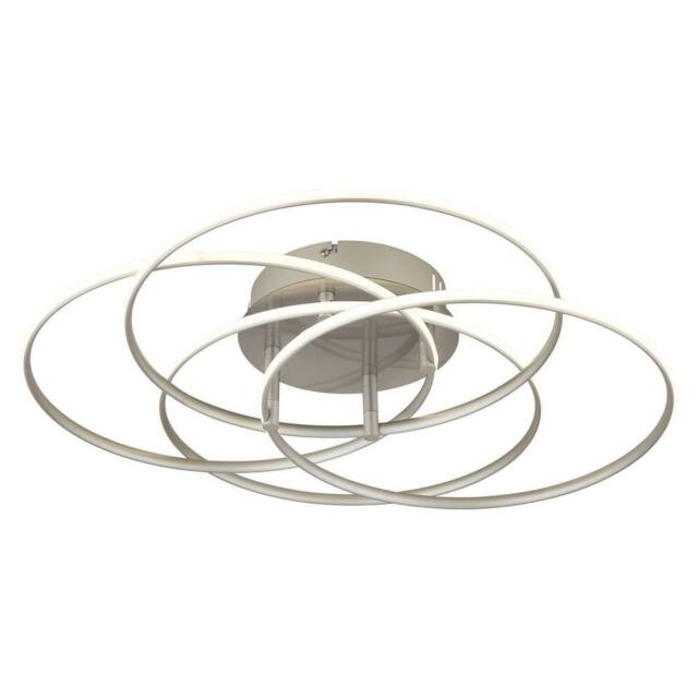 Netlighting Kombos 51.5cm Semi Flush Ceiling Light Nickel Matt 4x LED 4000K in Grey - image 1