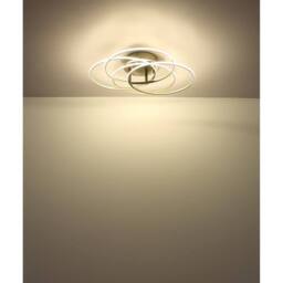 Netlighting Kombos 51.5cm Semi Flush Ceiling Light Nickel Matt 4x LED 4000K in Grey - thumbnail 3