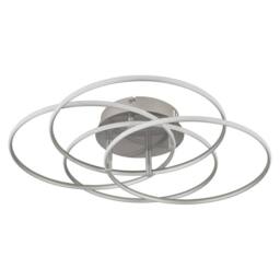 Netlighting Kombos 51.5cm Semi Flush Ceiling Light Nickel Matt 4x LED 4000K in Grey - thumbnail 2