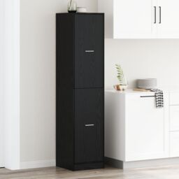 Berkfield Home Apothecary cabinet Black Oak 40x41x174.5 cm Engineered Wood - thumbnail 1