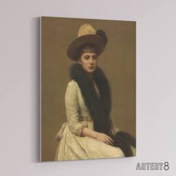 "Artery8 Artists Niece Sonia Portrait Latour Canvas Wall Art Print in Brown - Size: W18"" x H24""" - thumbnail 2